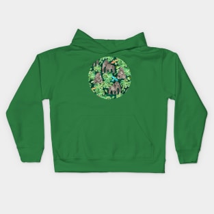 Gorillas in the Emerald Forest Kids Hoodie